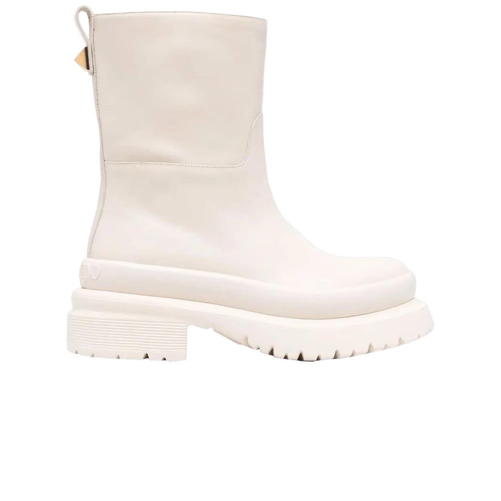 Valentino Wmns Roman Stud Ankle Boot 'Ivory'