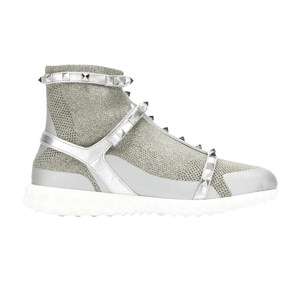 Valentino Wmns Rockstud Bodytech Sneaker 'Silver'