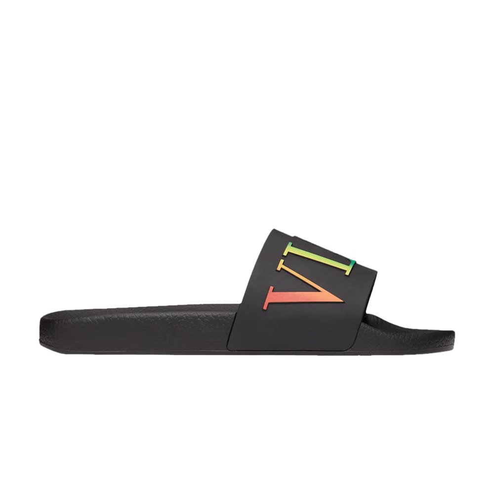 Valentino VLTN Rubber Slider Black Multi
