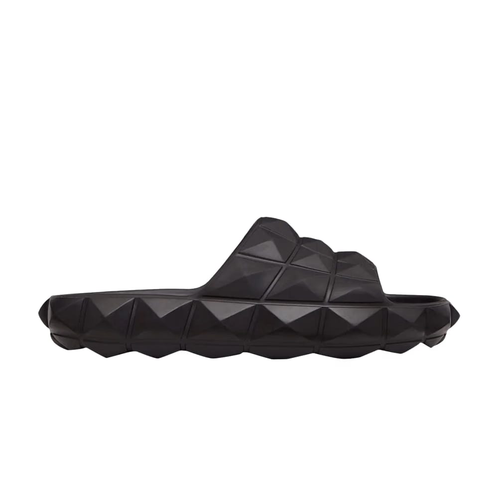 Valentino Roman Stud Turtle Slide Sandal Black (Women's)