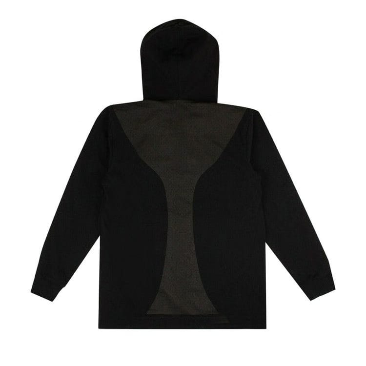 Moncler White Logo Light Hoodie Sweatshirt Black/Grey