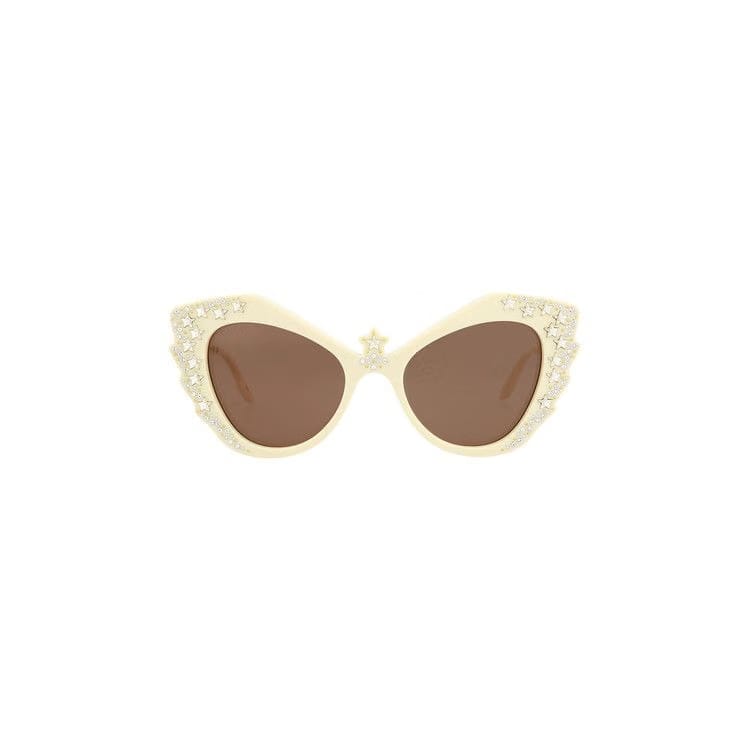 Gucci Cat Eye Sunglasses Ivory/Brown