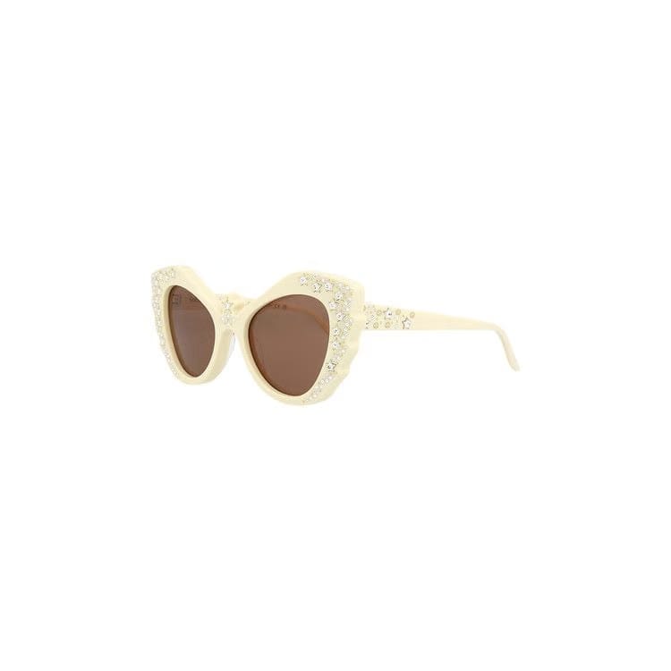 Gucci Cat Eye Sunglasses Ivory/Brown