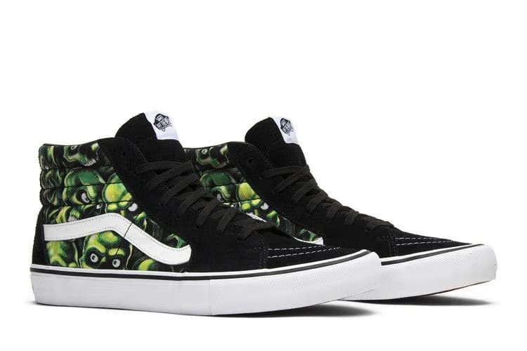 Vans Supreme x Sk8-Hi Glow-In-The-Dark Skull Pile