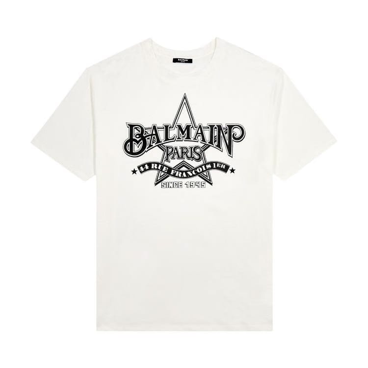 Balmain Star T-Shirt White/Black