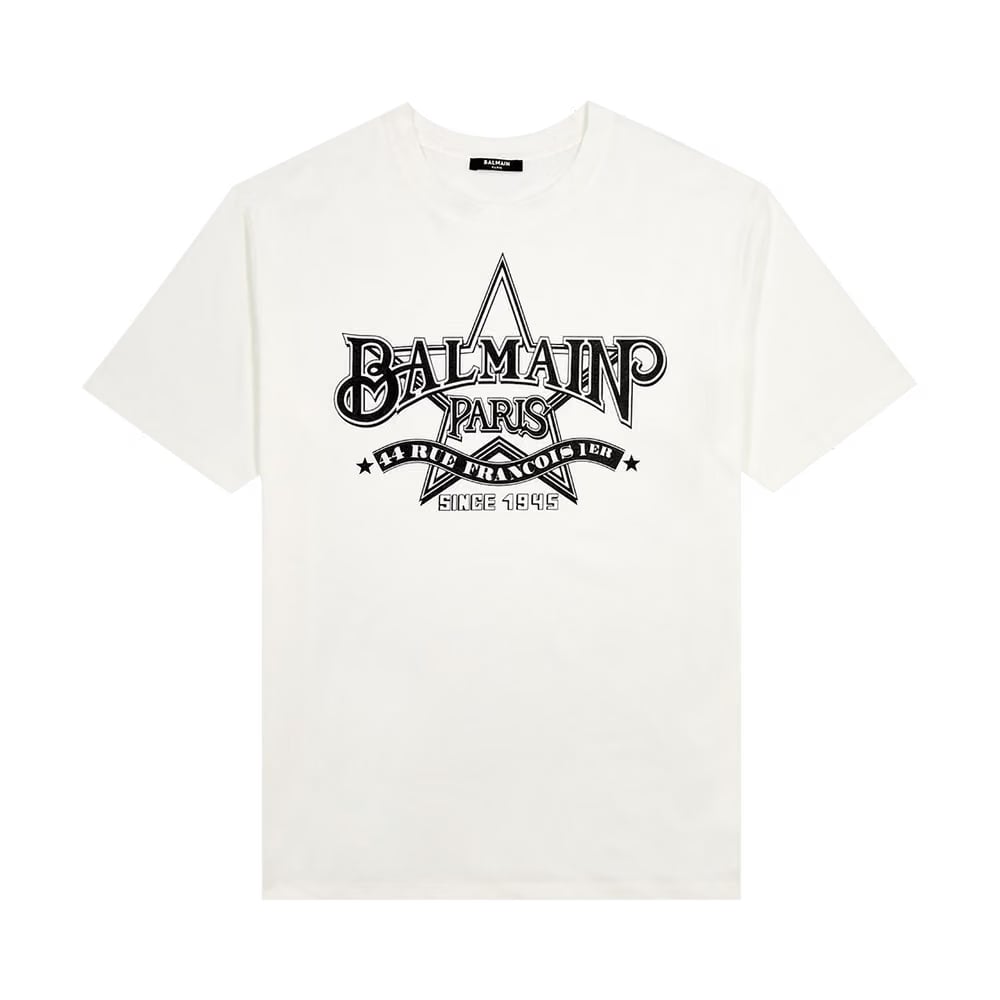 Balmain Star T-Shirt White/Black