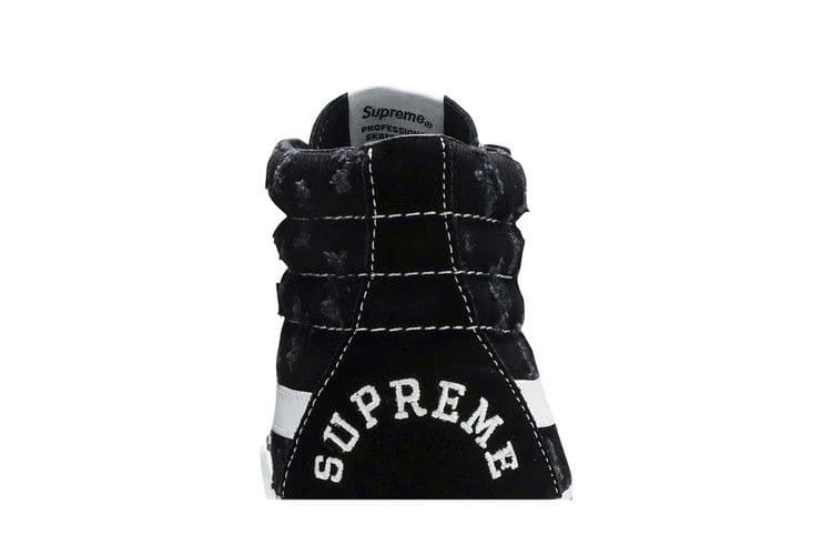 Supreme x Vans Sk8-Hi Black Hole Punch Denim