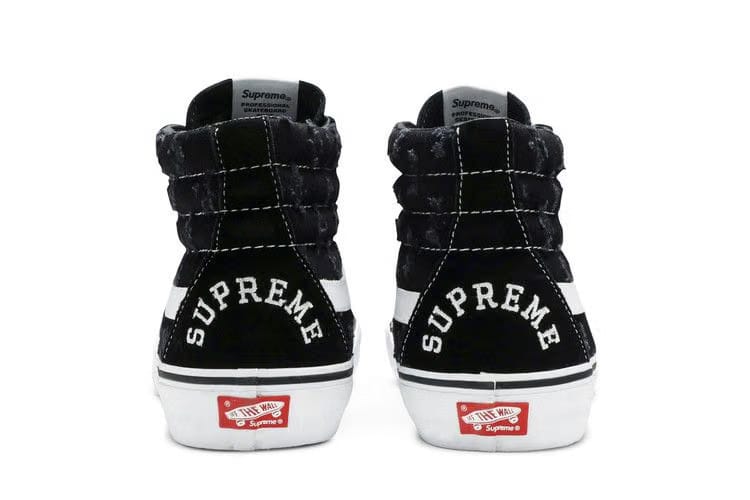 Supreme x Vans Sk8-Hi Black Hole Punch Denim