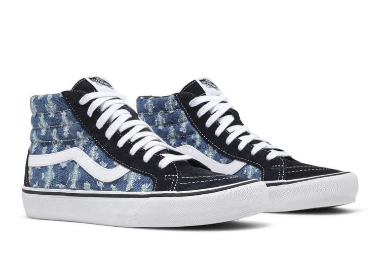 Vans Supreme x Sk8-Hi Blue Hole Punch Denim