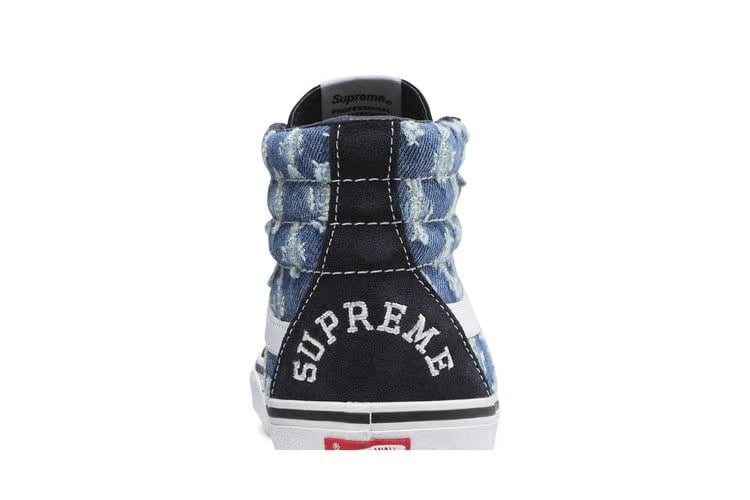 Vans Supreme x Sk8-Hi Blue Hole Punch Denim