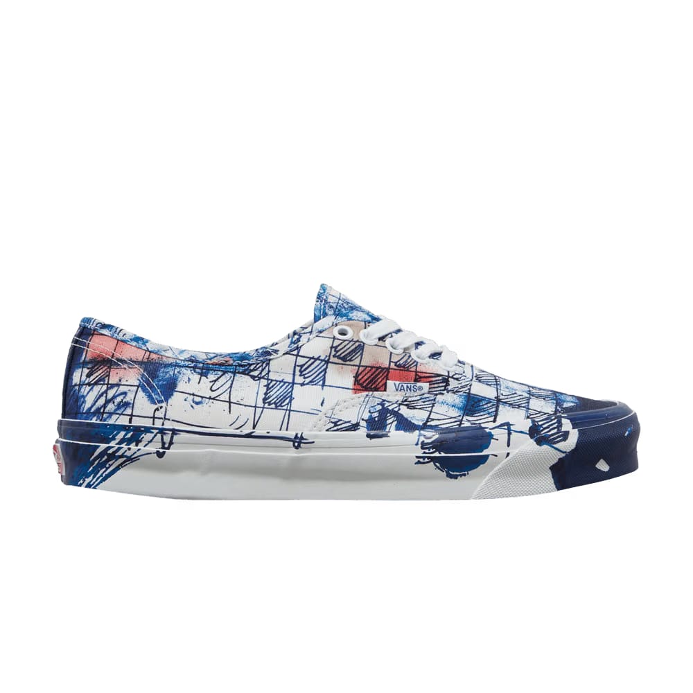 Connor Tingley x Vans OG Authentic LX Checkerboard - White Blue