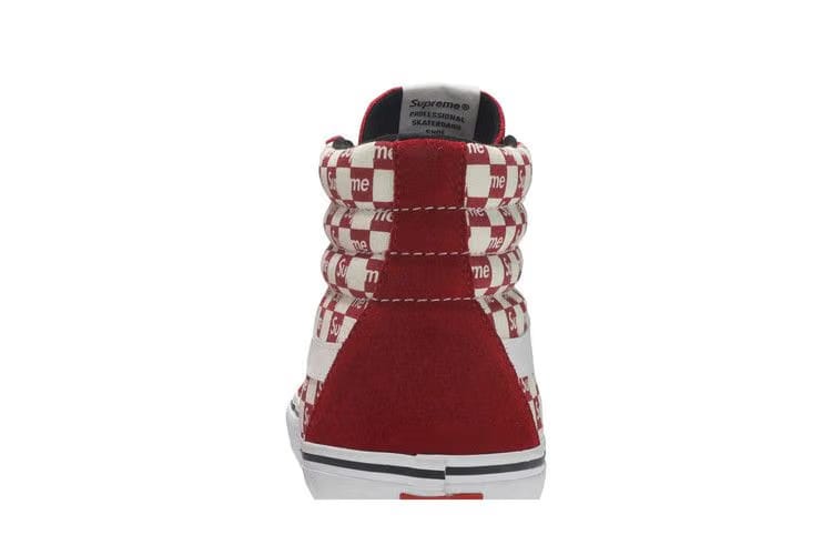 Supreme x Vans Sk8-Hi Pro Checkered Red