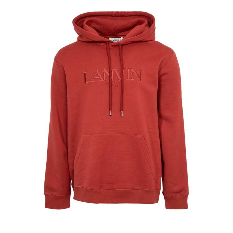 Lanvin Logo Hoodie Turkish Red