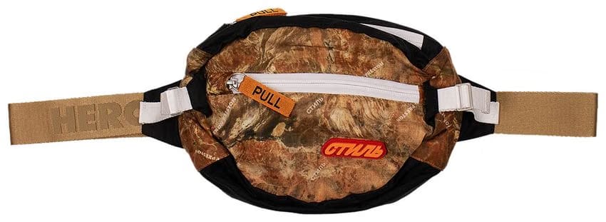 Heron Preston Camouflage CTNMB Padded Fanny Pack Bag Brown