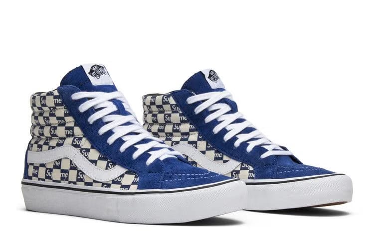 Supreme x Vans Sk8-Hi Pro Checkered Blue
