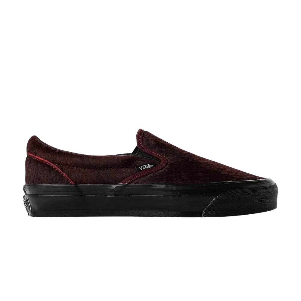 Vans Classic Slip-On 98 LX Pony Hair Burgundy Black