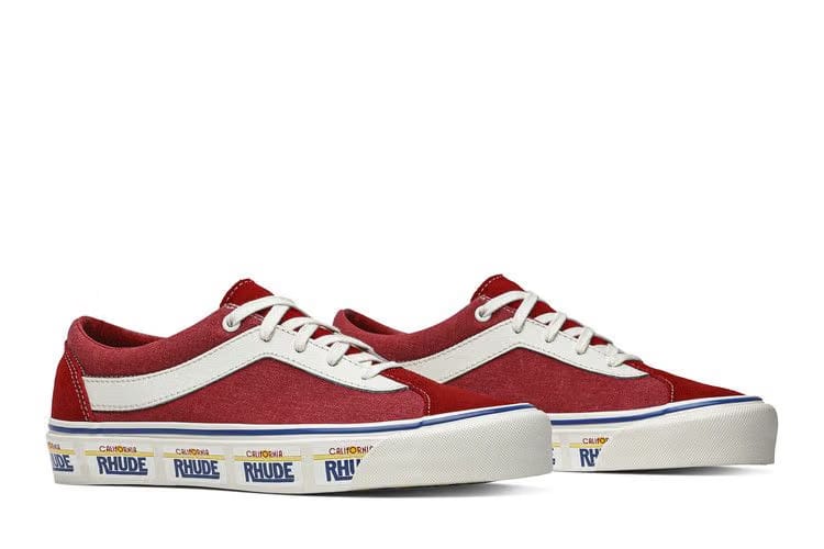 Rhude x Vans Bold Ni California Plate - Red