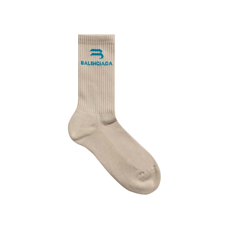Balenciaga Sporty B Tennis Socks Beige/Blue