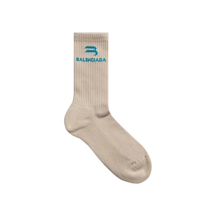Balenciaga Sporty B Tennis Socks Beige/Blue