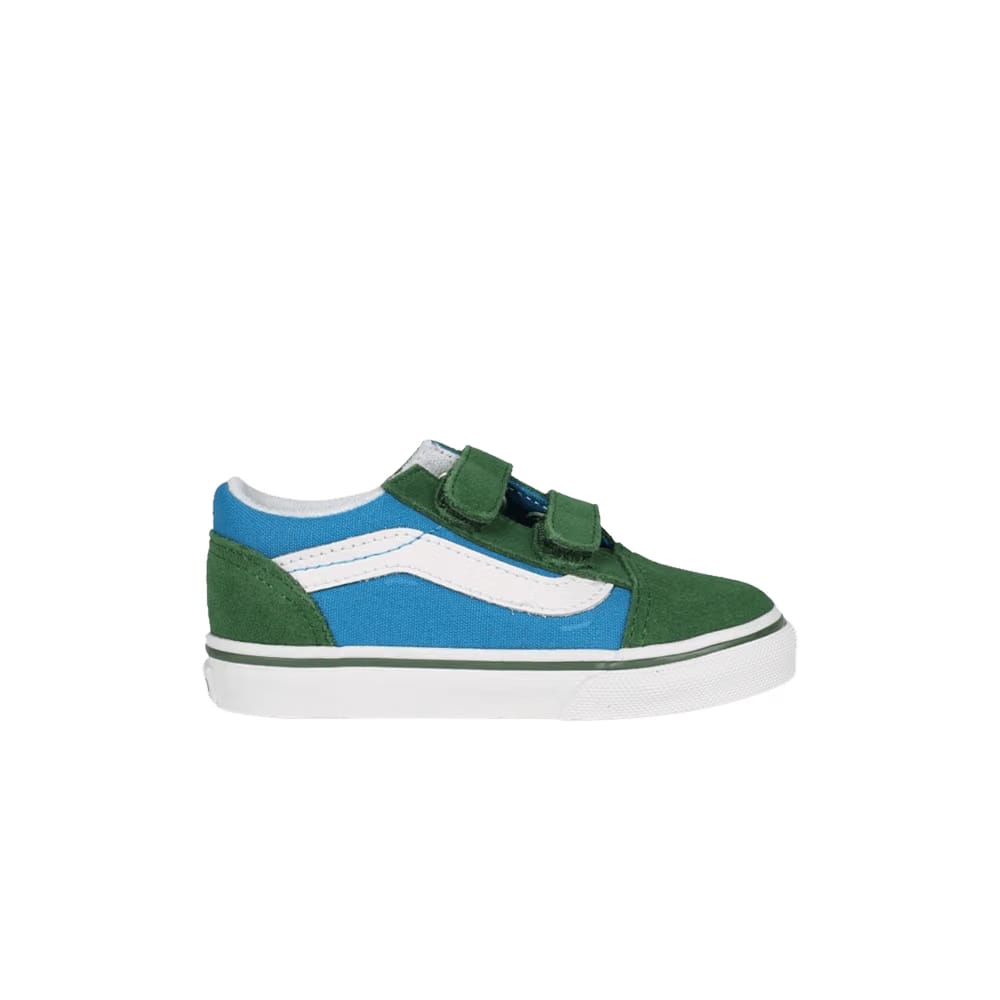 Vans Old Skool V Toddler 2 Tone - Mediterranean Blue Greener Pastures