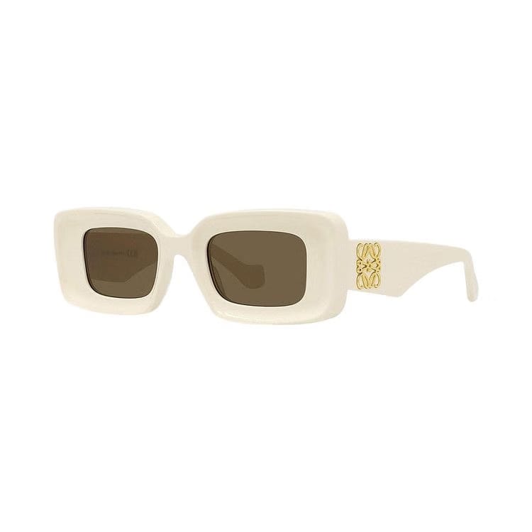 Loewe Chunky Anagram Sunglasses Ivory/Brown