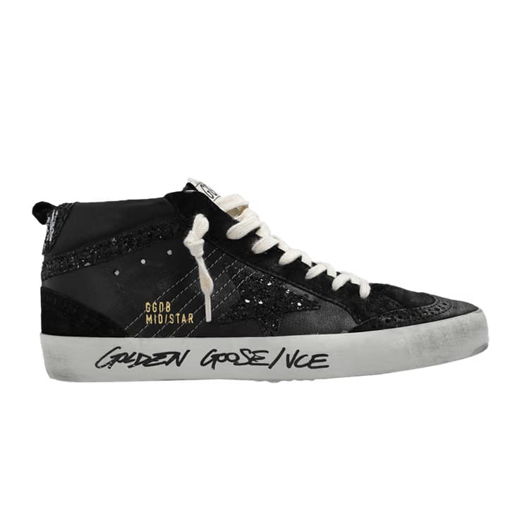 Golden Goose Wmns Mid Star 'Glitter - Black'