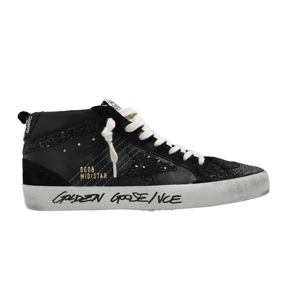 Golden Goose Wmns Mid Star 'Glitter - Black'