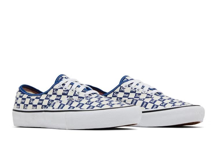 Supreme x Vans Authentic Pro Checkered Blue