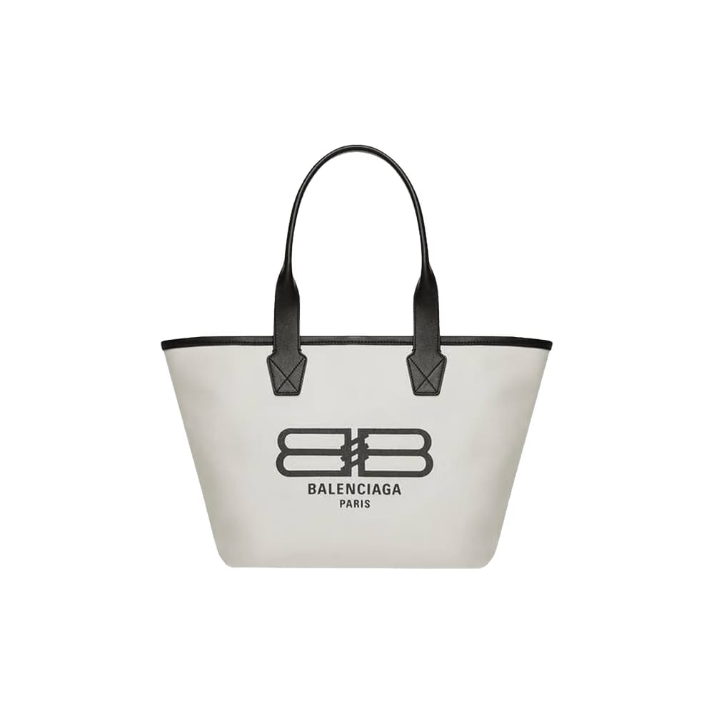 Balenciaga Jumbo Logo Tote Bag White