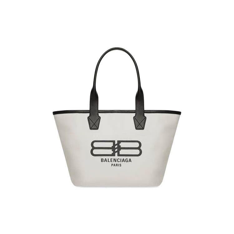 Balenciaga Jumbo Logo Tote Bag White