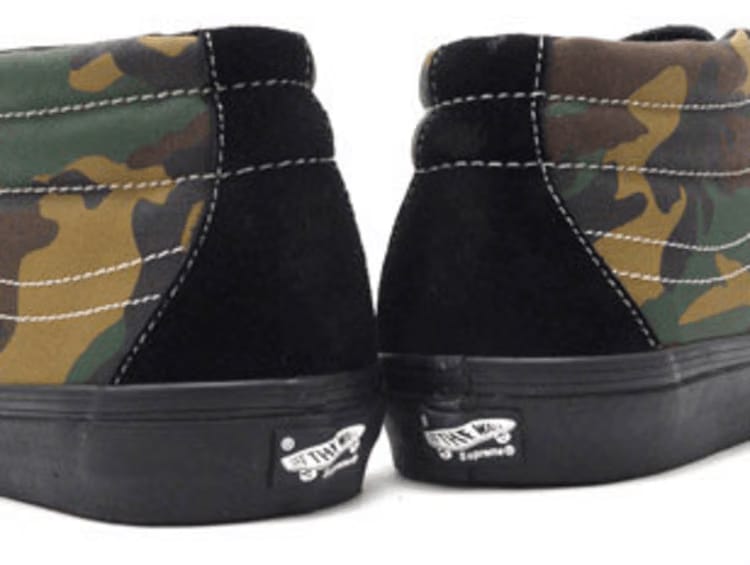 Vans Supreme x Sk8-Mid Reissue Woodland Camo