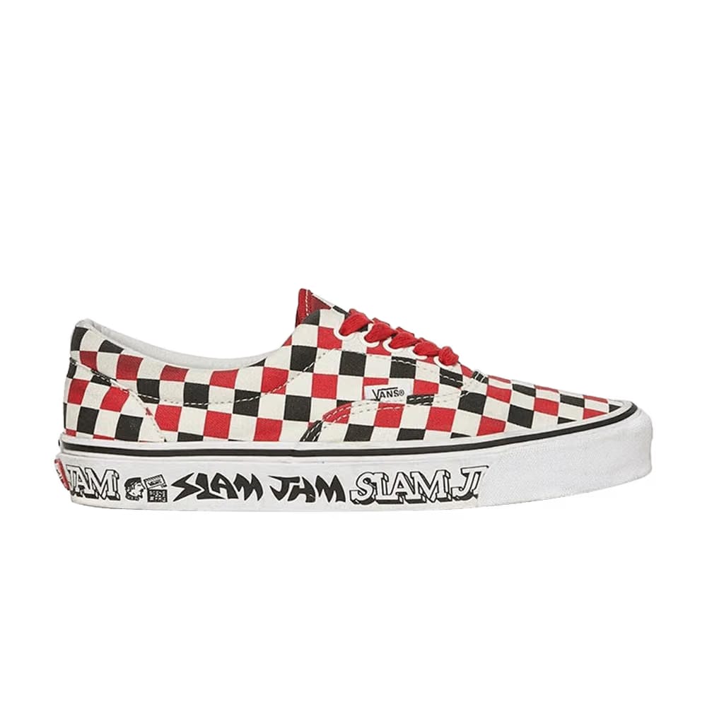 Slam Jam Socialism x Vans OG Era LX Red Black Checkerboard