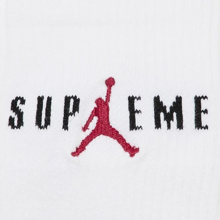 Supreme x Jordan Crew Socks (2 Pack) White
