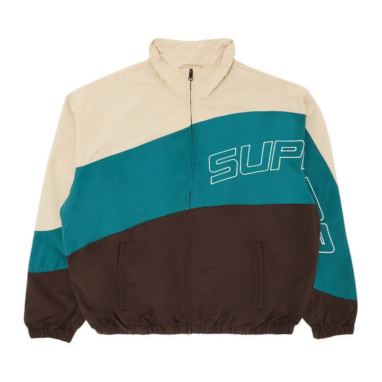 Supreme Curve Track Jacket Brown