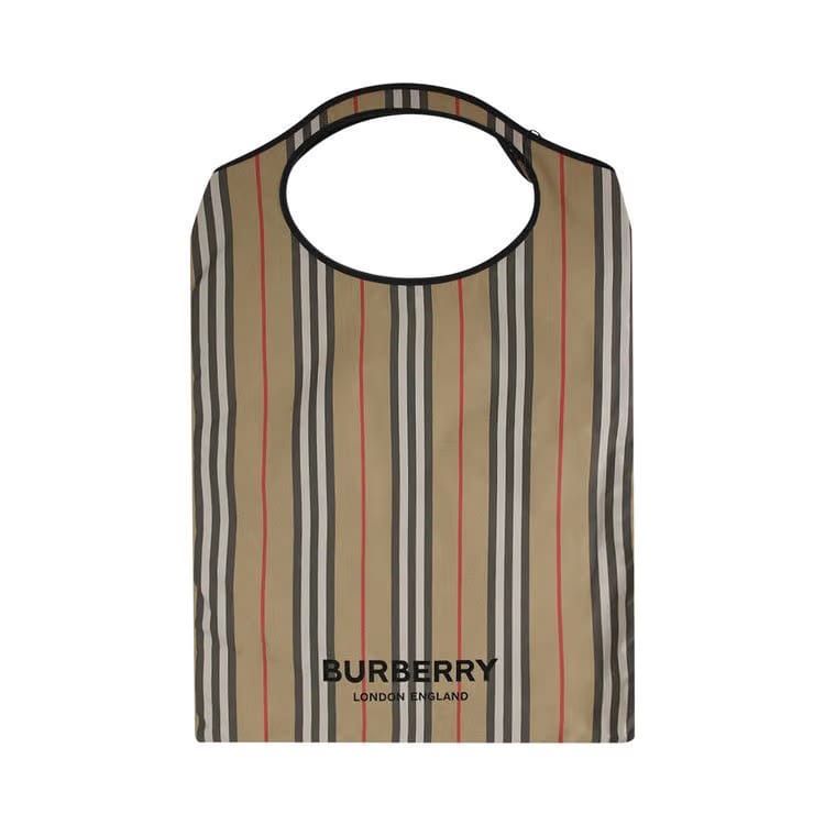 Burberry Pocket Icon Stripe Tote Bag Archive Beige