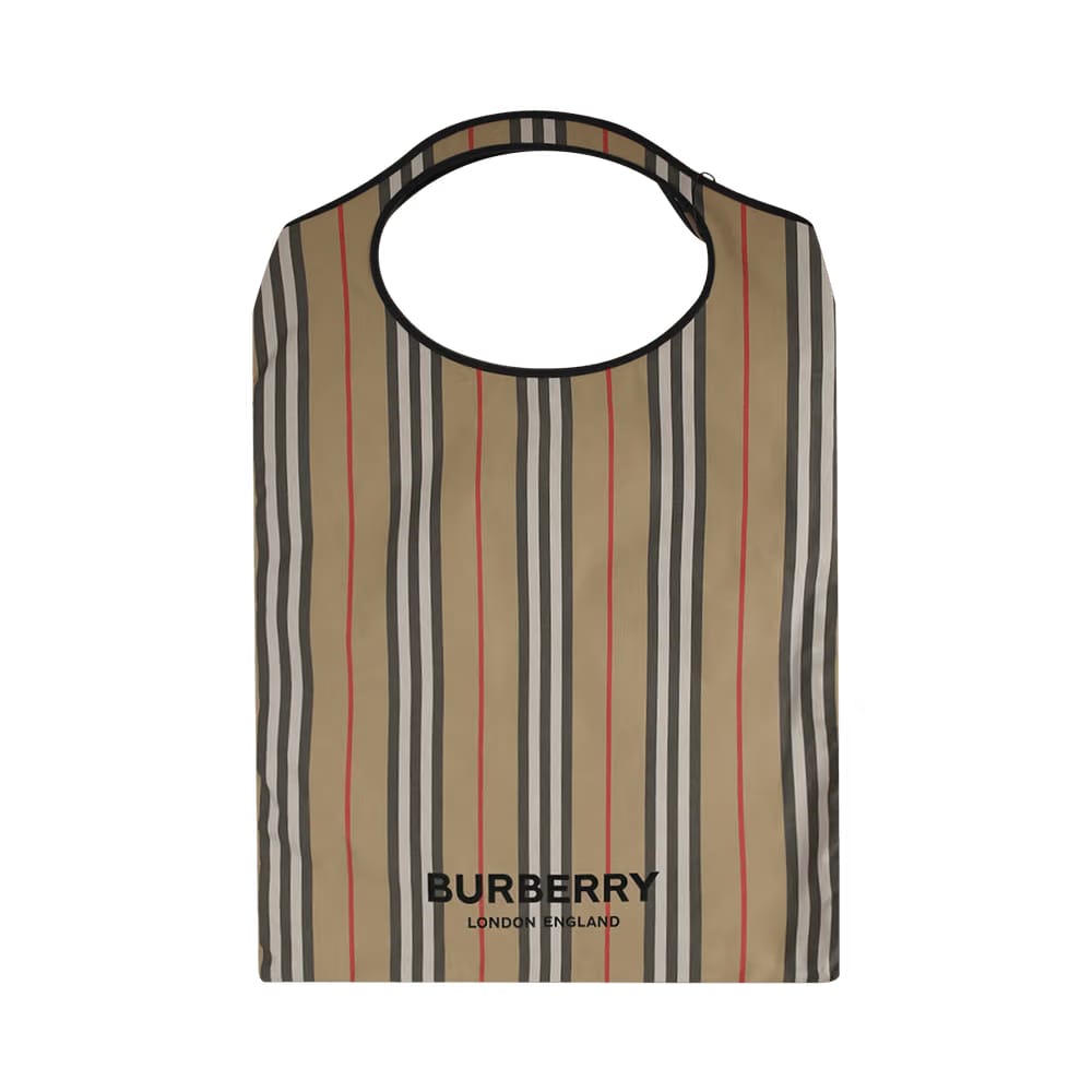 Burberry Pocket Icon Stripe Tote Bag Archive Beige