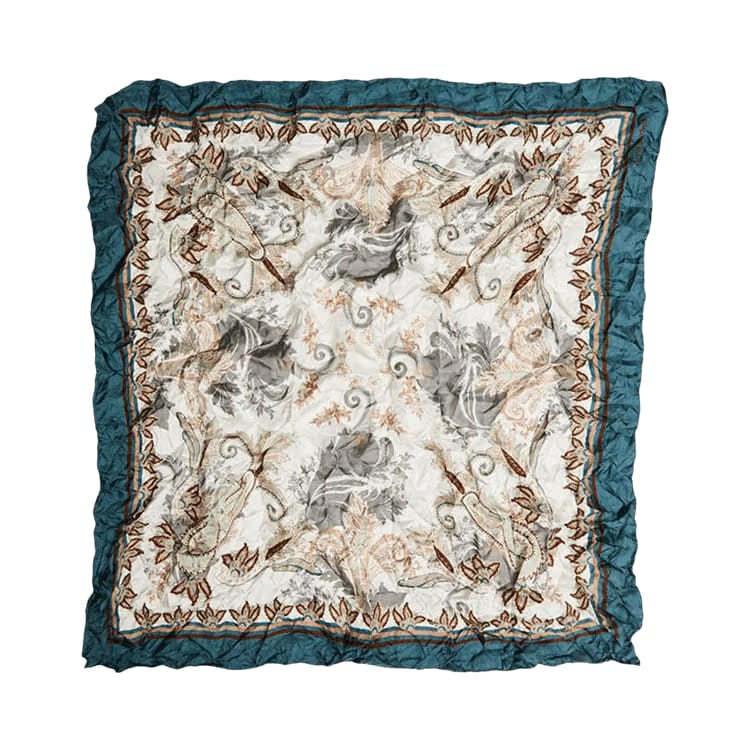 Acne Studios Printed Silk Scarf Green/Blue