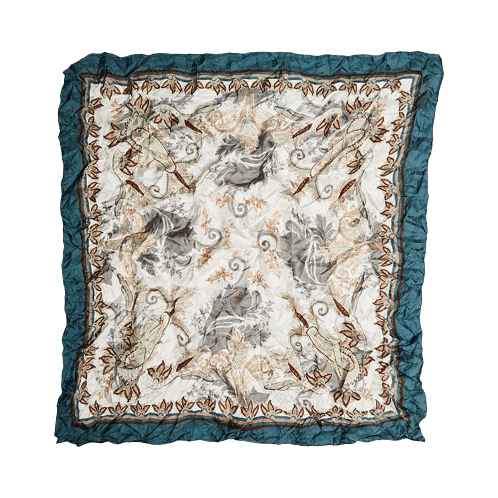 Acne Studios Printed Silk Scarf Green/Blue
