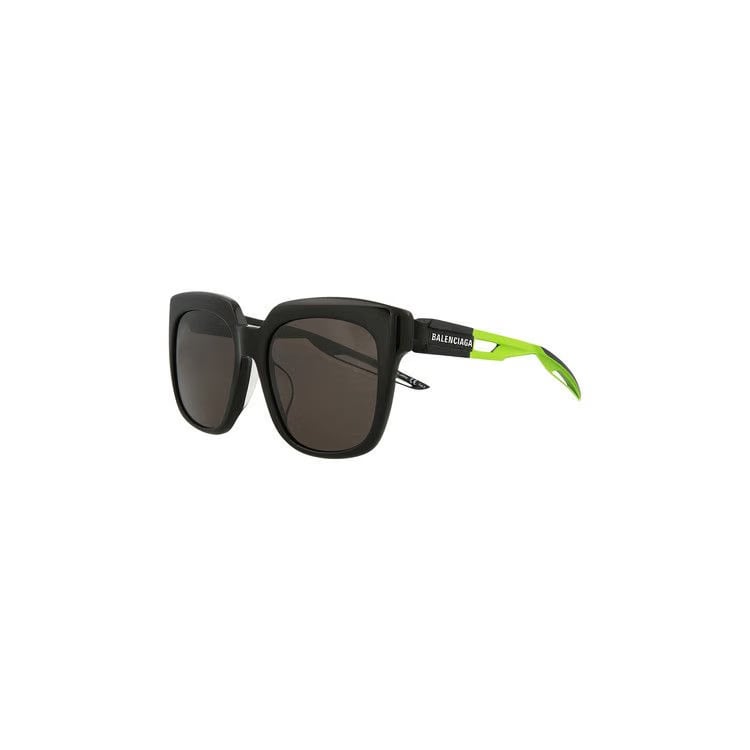 Balenciaga Square Sunglasses Black/Green/Grey