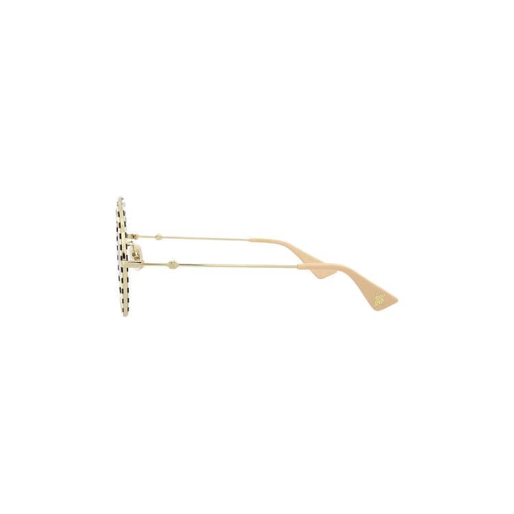 Gucci Round Sunglasses Black/Gold/Blue