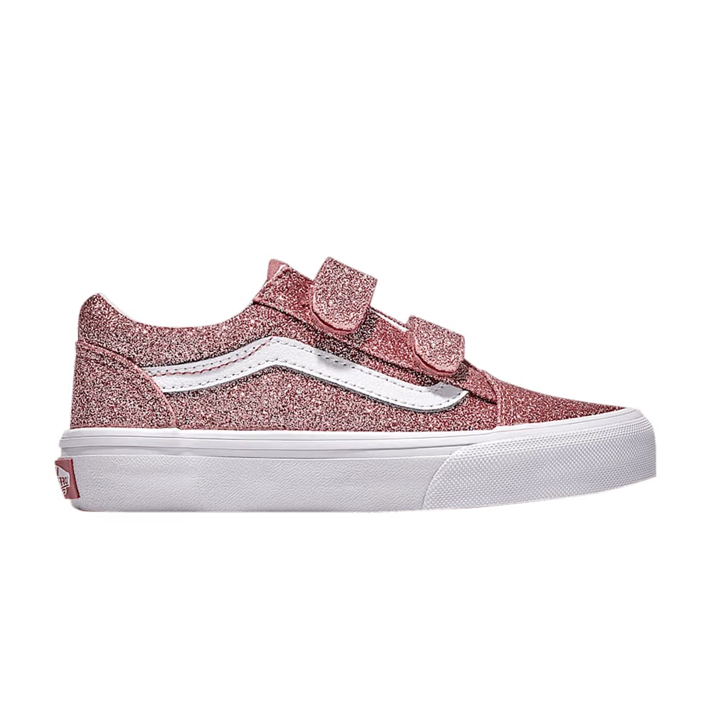 Vans Old Skool V Kids Rose Gold Pink Glitter