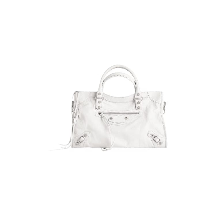 Balenciaga Medium Le City Tote Bag Optic White