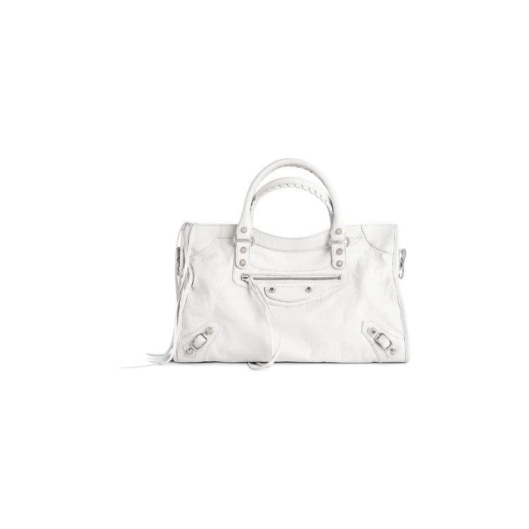 Balenciaga Medium Le City Tote Bag Optic White