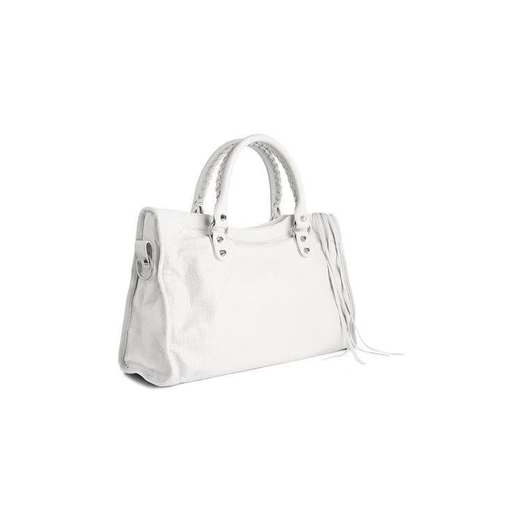 Balenciaga Medium Le City Tote Bag Optic White