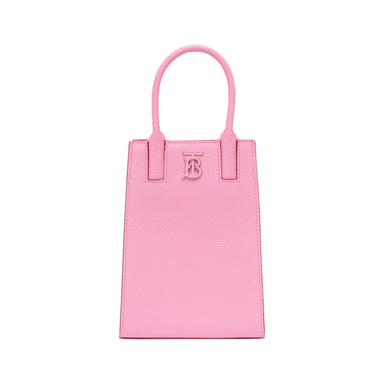 Burberry Micro Grainy Leather Frances Tote Primrose Pink