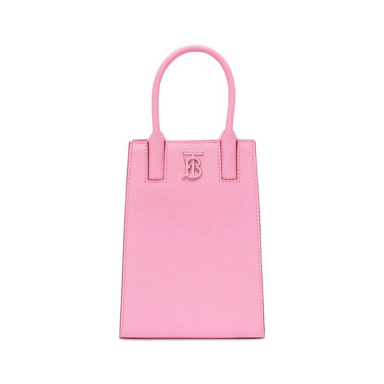 Burberry Micro Grainy Leather Frances Tote Primrose Pink