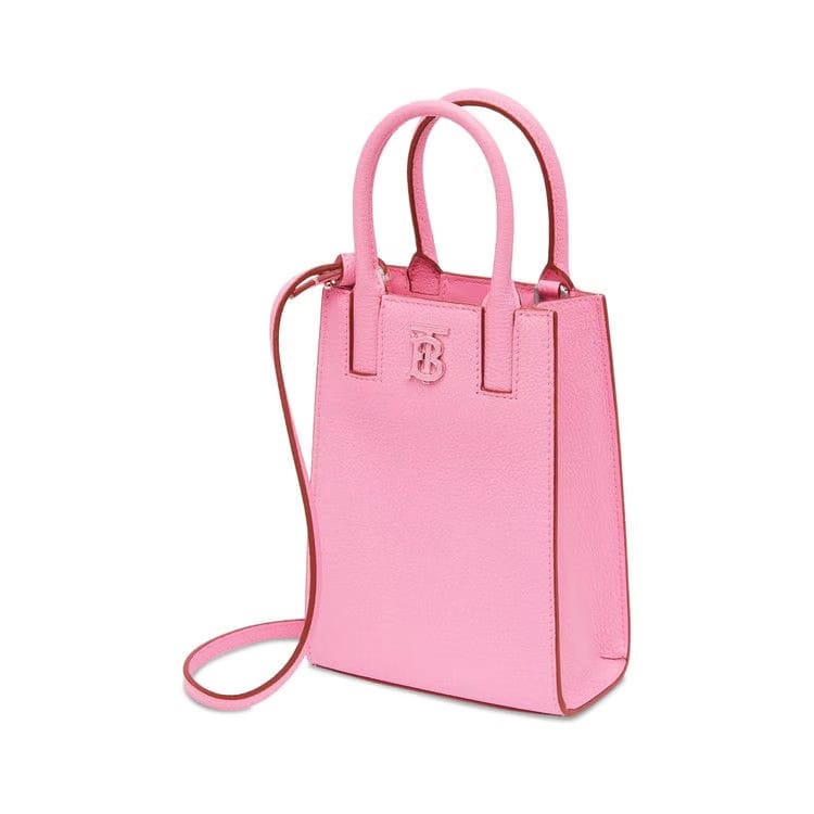 Burberry Micro Grainy Leather Frances Tote Primrose Pink