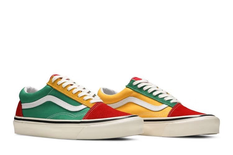 Vans Old Skool 36 DX Red Emerald Yellow