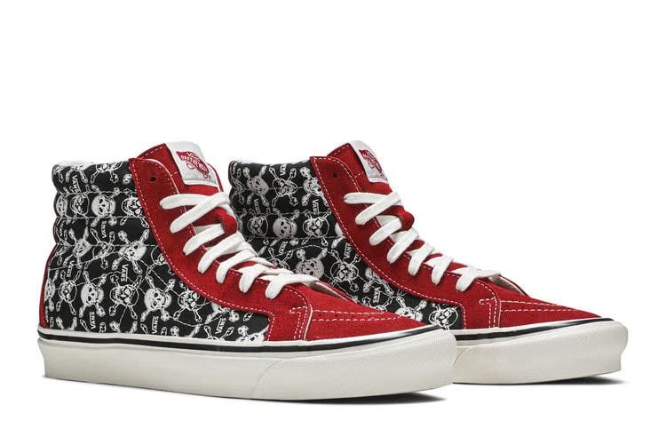 Vans Sk8-Hi 38 DX Skulls Red Black