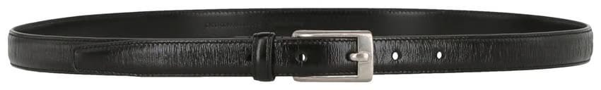 Saint Laurent Thin Leather Belt Black
